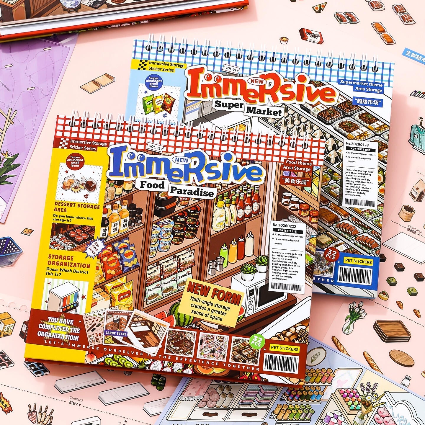 Simno Immersive Shopping-10 Miniature Scenes in 1 --DIY 3D Sticker Scene Book
