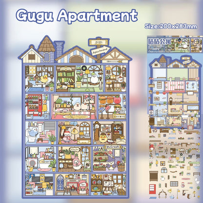 Gugu Apartment -DIY 3D Miniature Scene Sticker