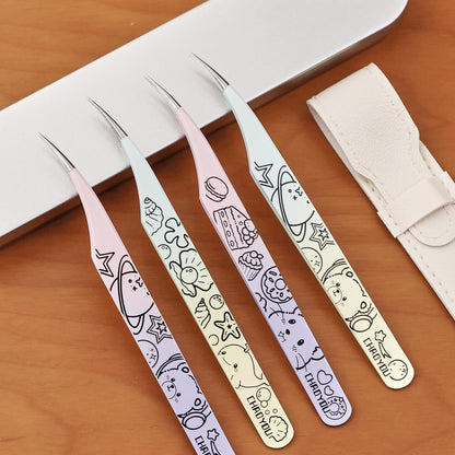 Cute Purple Mint Animal Professional Sticker Tweezers