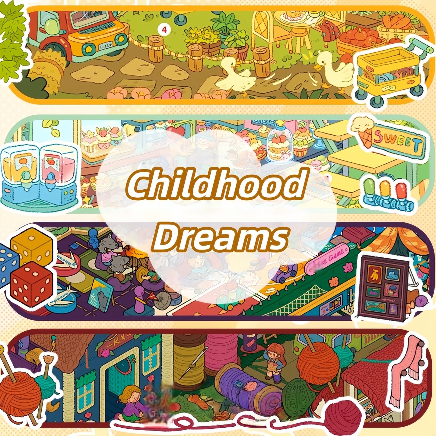 Wool Town-DIY 3D Miniature Scene Sticker