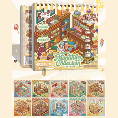 Immersive Shopping-10 Miniature Scenes in 1 --DIY 3D Sticker Scene Book