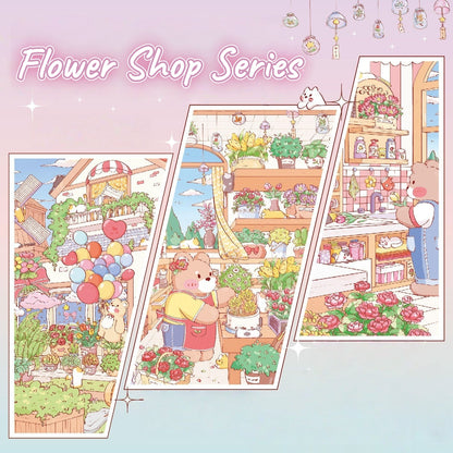 Flower Shop Series-DIY 3D Miniature Scene Sticker