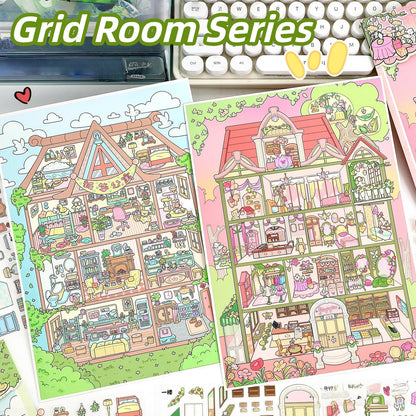 Gird Room-DIY 3D Miniature Scenes Sticker