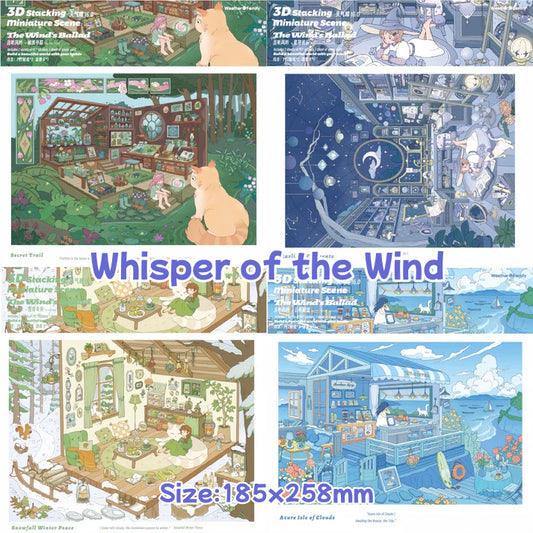 Whisper of the Wind(4 themes)--DIY 3D Miniature Scene Sticker