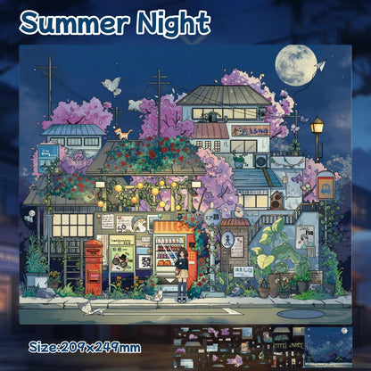 Summer Night-DIY 3D Miniature Scene Sticker
