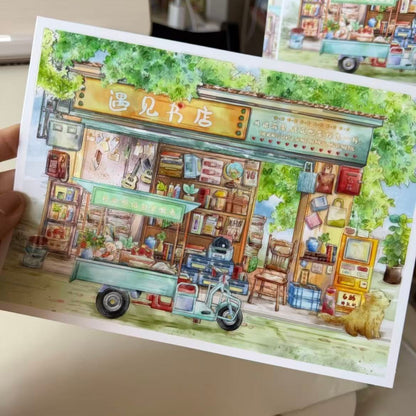 Corner Shop-DIY 3D Miniature Scene Sticker