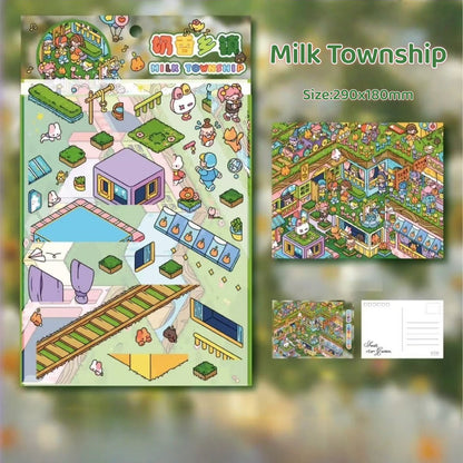 Milky Dreamland-DIY 3D Miniature Scene Sticker