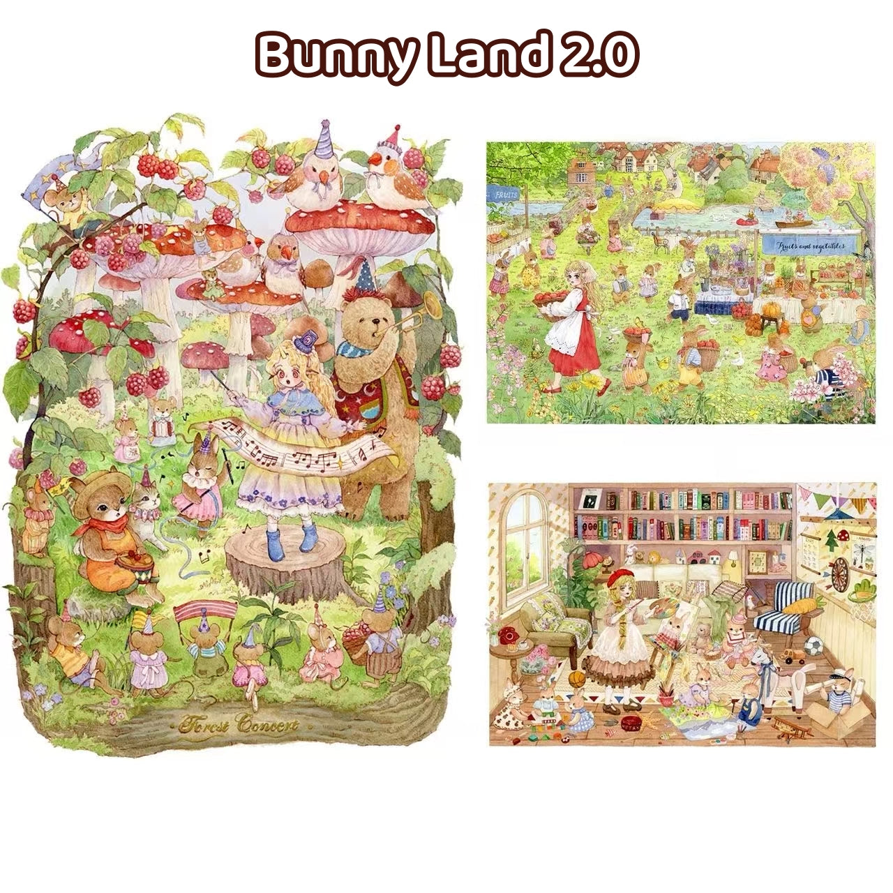 Bunny Land Fairy Tale-DIY 3D Miniature Scene Sticker