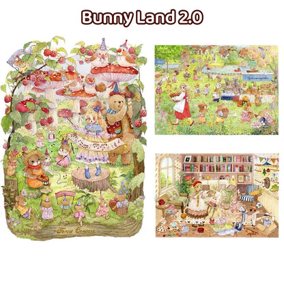 Bunny Land Fairy Tale-DIY 3D Miniature Scene Sticker