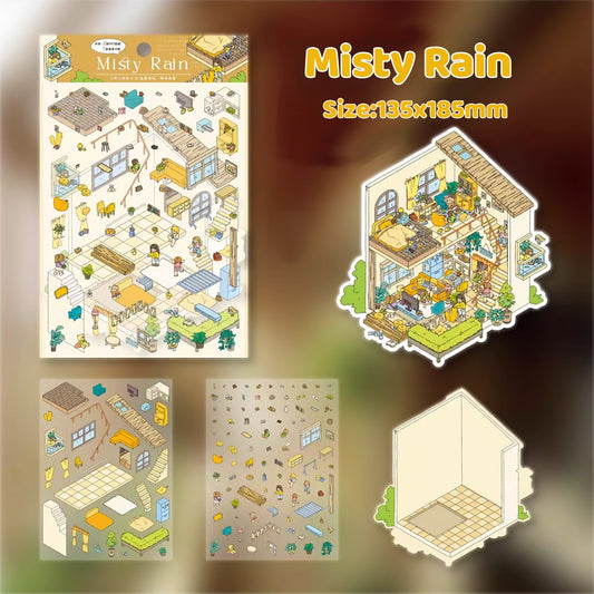 Mountain Isle-DIY 3D Miniature Scene Sticker