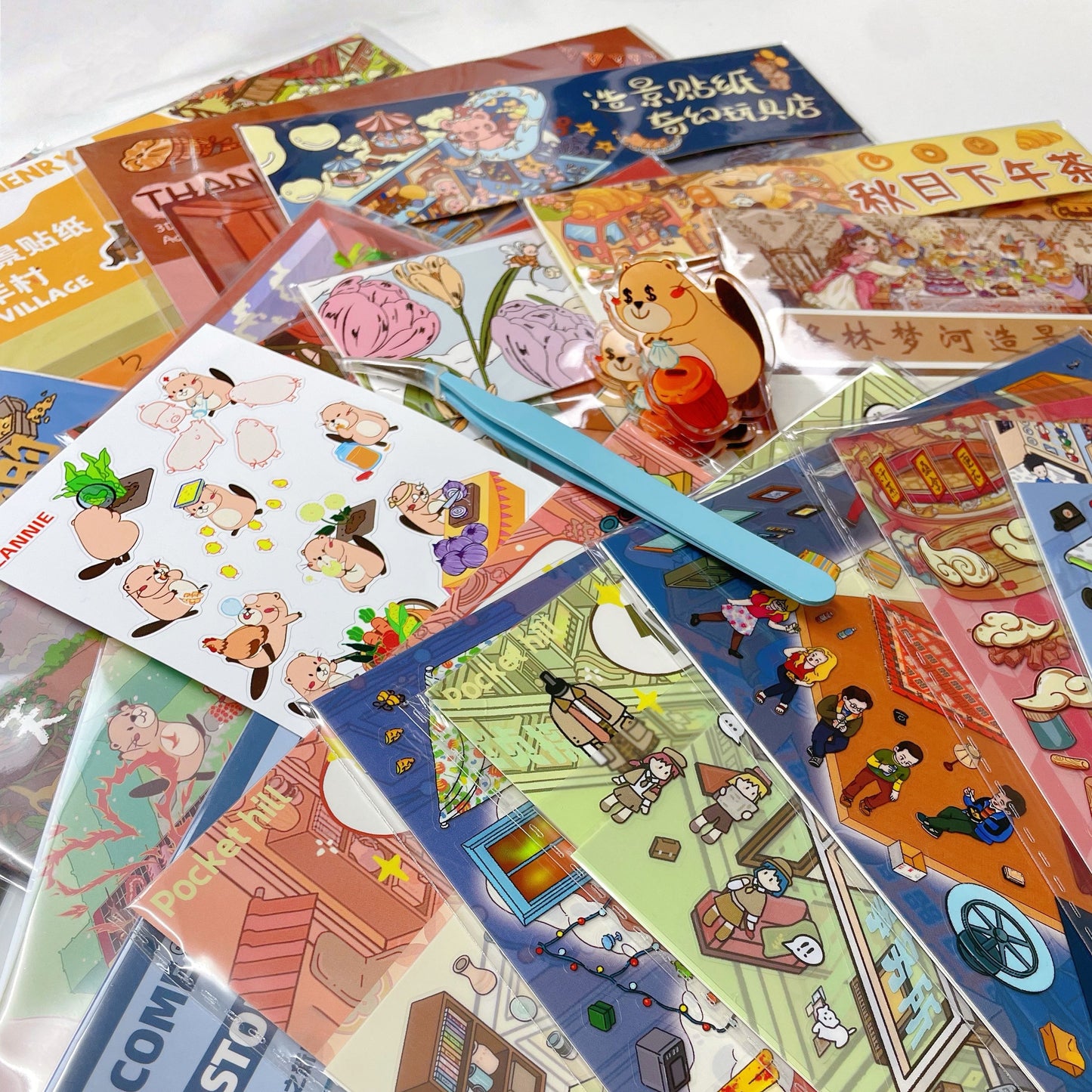 Miniature Scene Sticker Mystery Box-Random Non-repeating