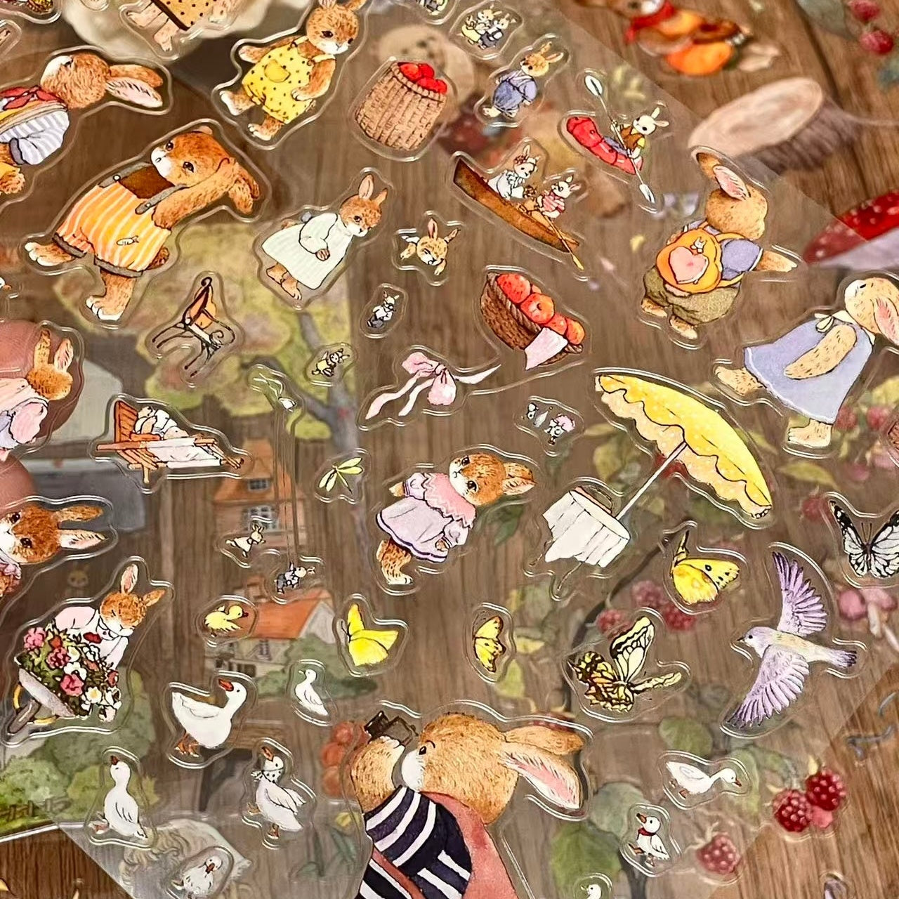 バニーランド - 3Dミニチュアシーンステッカー