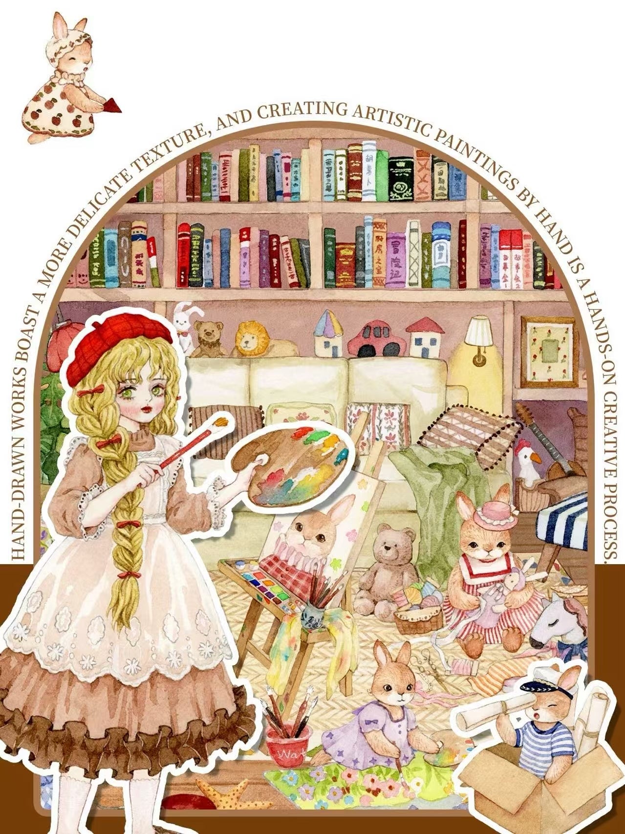 Bunny Land Fairy Tale-DIY 3D Miniature Scene Sticker
