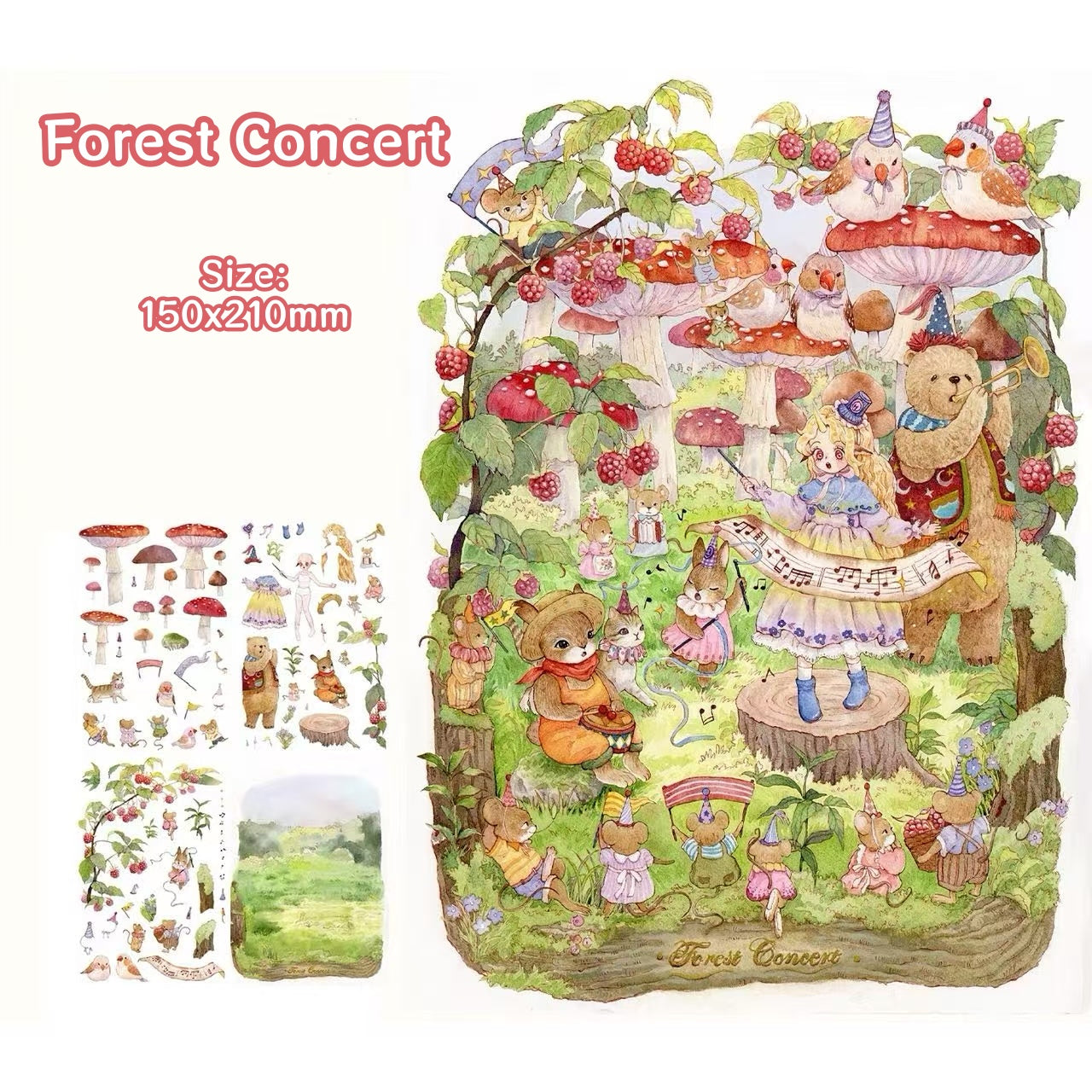 Bunny Land Fairy Tale-DIY 3D Miniature Scene Sticker