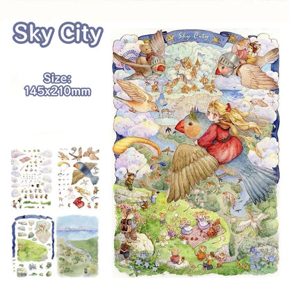 Bunny Land Fairy Tale-DIY 3D Miniature Scene Sticker