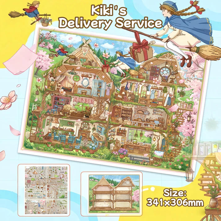 Kiki's Delivery Service-DIY 3D Miniature Scene Sticker