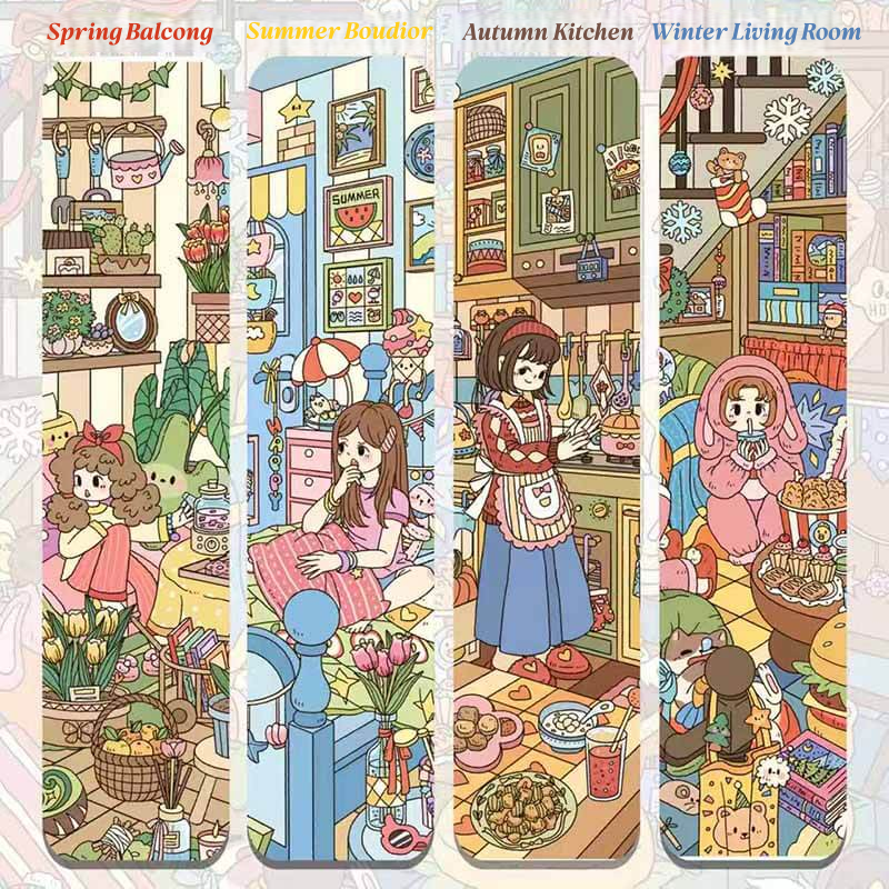 Life in Four Seasons-DIY 3D Scene Sticker-Miniature Scenes