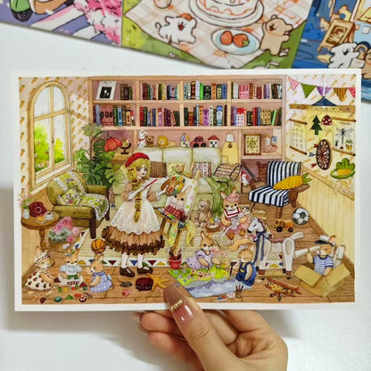 Bunny Land Fairy Tale-DIY 3D Miniature Scene Sticker