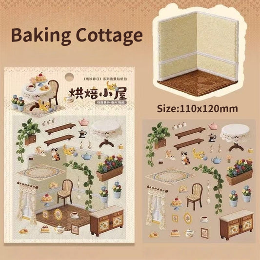 Embroidery Series-DIY 3D Miniature Sticker Scene