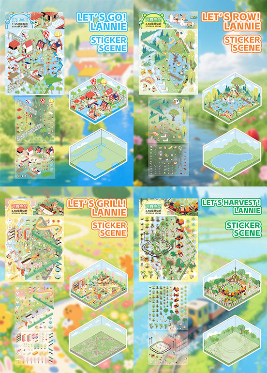 Spring Outing-DIY 3D Miniature Scene Sticker