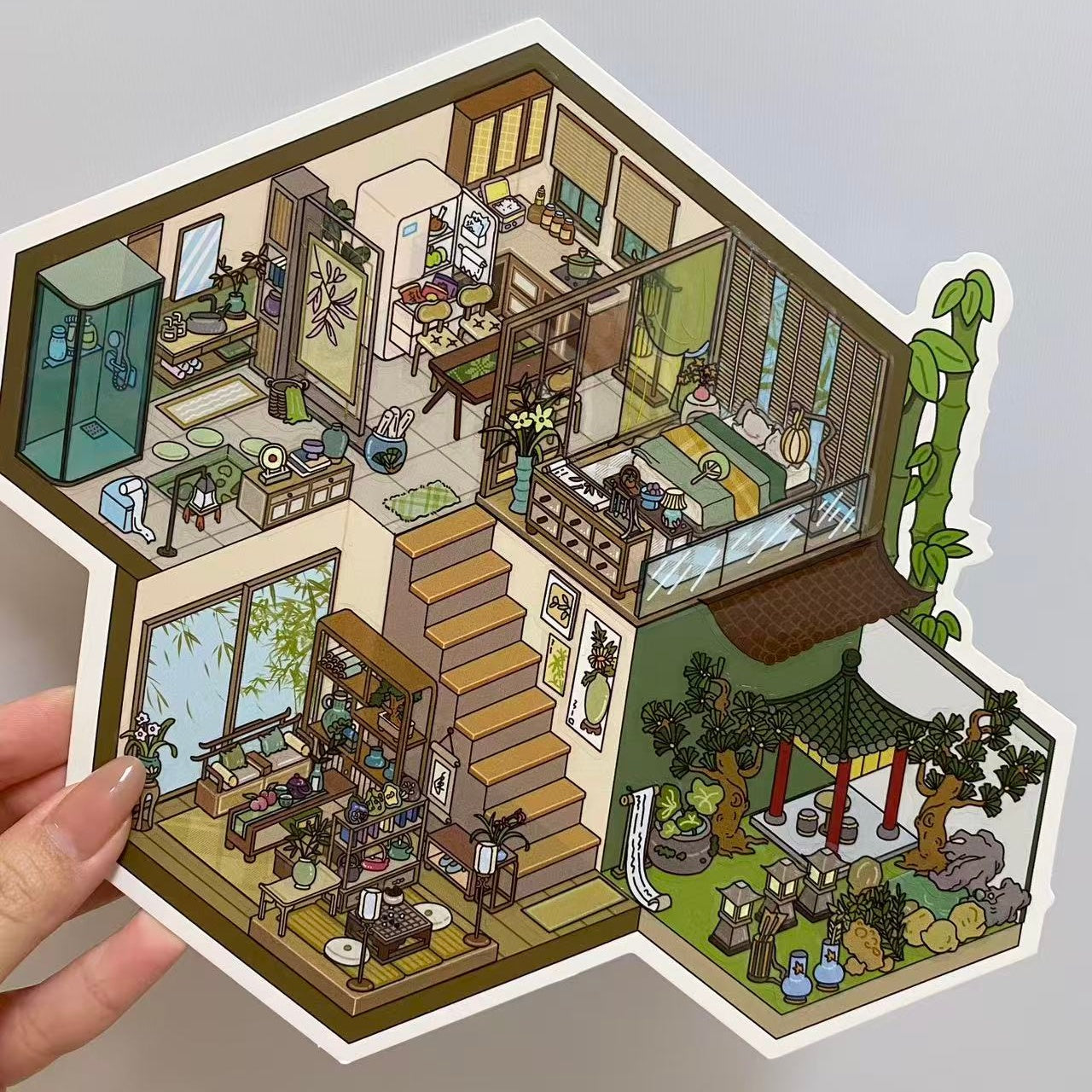 Little house-DIY 3D Miniature Sticker Scene