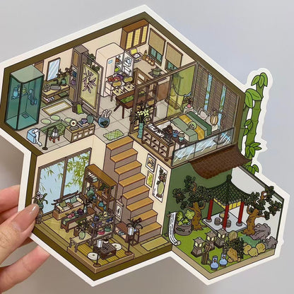 Little house-DIY 3D Miniature Sticker Scene