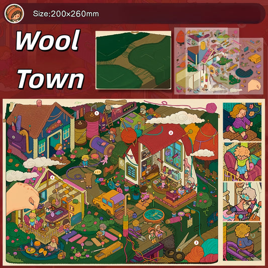 Wool Town-DIY 3D Miniature Scene Sticker
