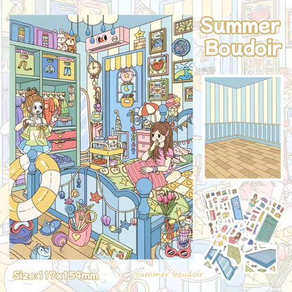 Life in Four Seasons-DIY 3D Scene Sticker-Miniature Scenes