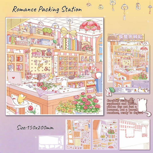 Flower Shop Series-DIY 3D Miniature Scene Sticker