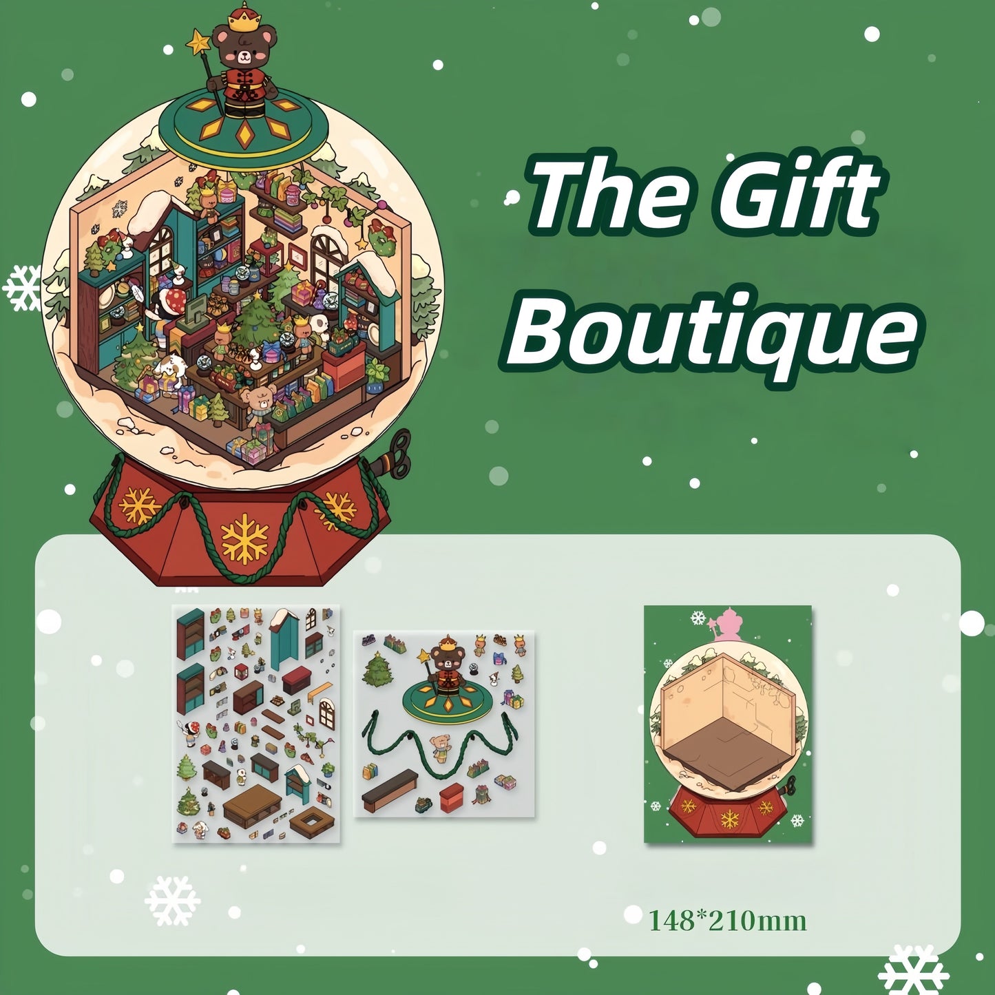 Winter Serene Crystal Poem- DIY 3D Miniature Scenes Sticker