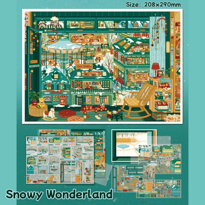 Snow Magic-DIY 3D Miniature Scene Sticker