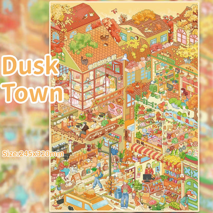 Memory Town--DIY 3D Miniature Scene Sticker