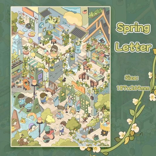 Letters of Seasons-DIY 3D Miniature Scene Sticker