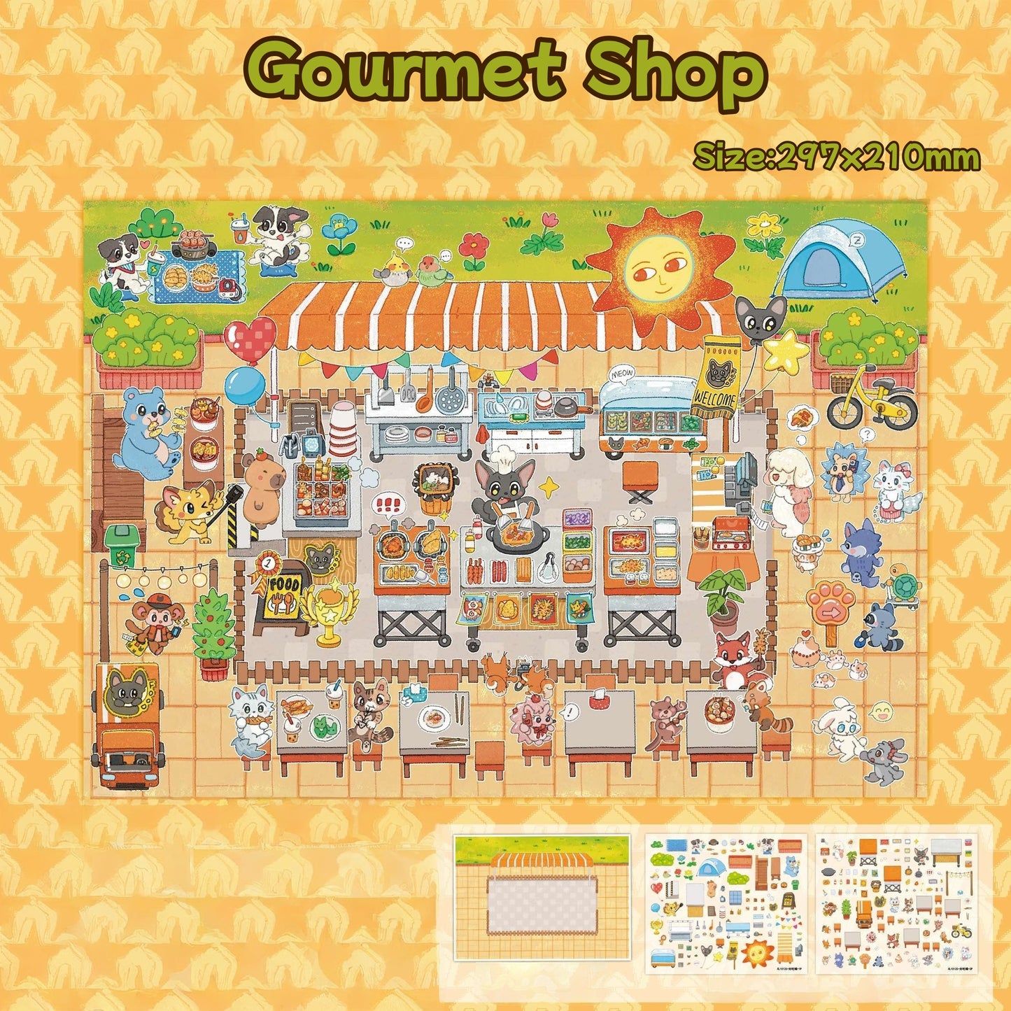 Beverage Shop|Gourmet Shop-DIY 3D Miniature Scene Sticker