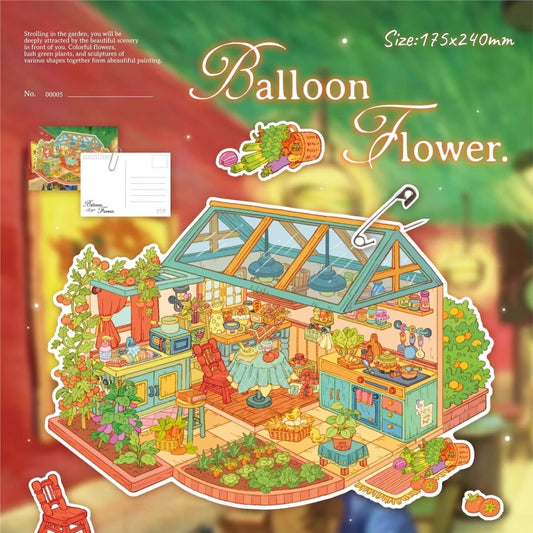 Sunset Garden-DIY 3D Miniature Scene Sticker