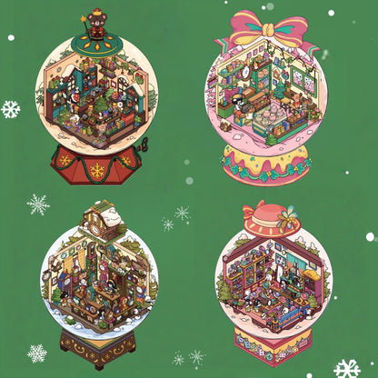 Winter Serene Crystal Poem- DIY 3D Miniature Scenes Sticker