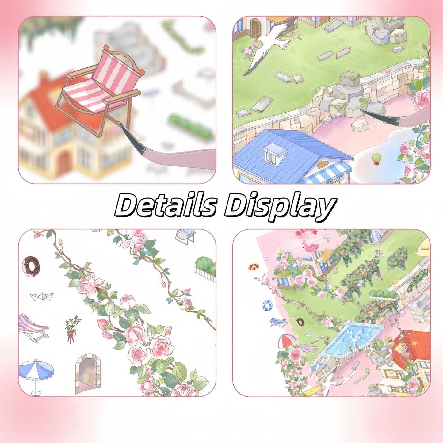 Coast of Rose-DIY 3D Miniature Scene Sticker