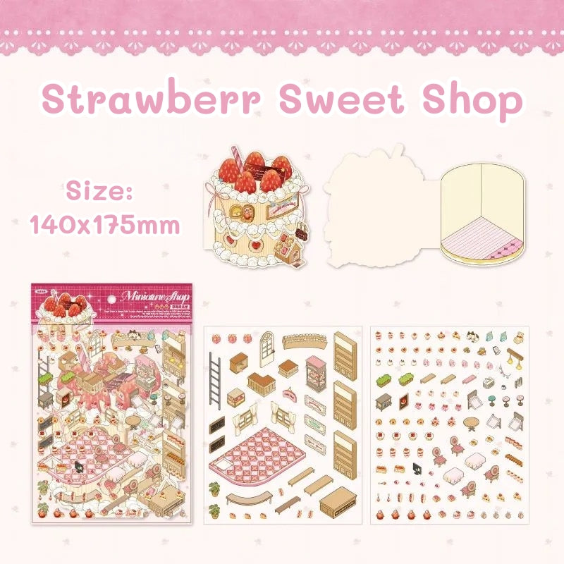 Mini Shop--DIY 3D Miniature Scene Sticker