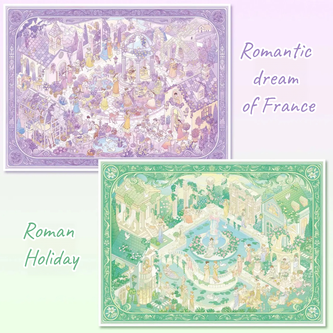 Romantic dream of France|Roman Holiday-DIY 3D Miniature Sticker Scene