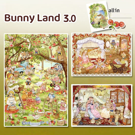 Bunny Land Fairy Tale-DIY 3D Miniature Scene Sticker