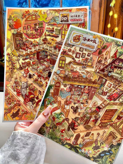 Golden Realms-DIY 3D Miniature Sticker Scene