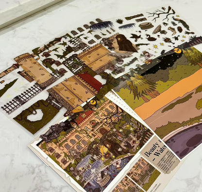 Dark Fairy Tale-DIY 3D Scene Sticker-Miniature Scenes