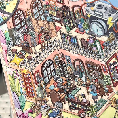 Spring Series--DIY 3D Miniature Scene Sticker