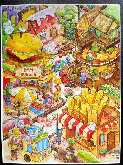 Taste Town-DIY 3D Miniature Scene Sticker