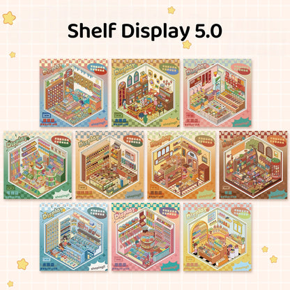 Telado --Desk Organizing|Shelf Display|Restocking-10 Miniature Scenes in 1 --DIY 3D Sticker Scene Book