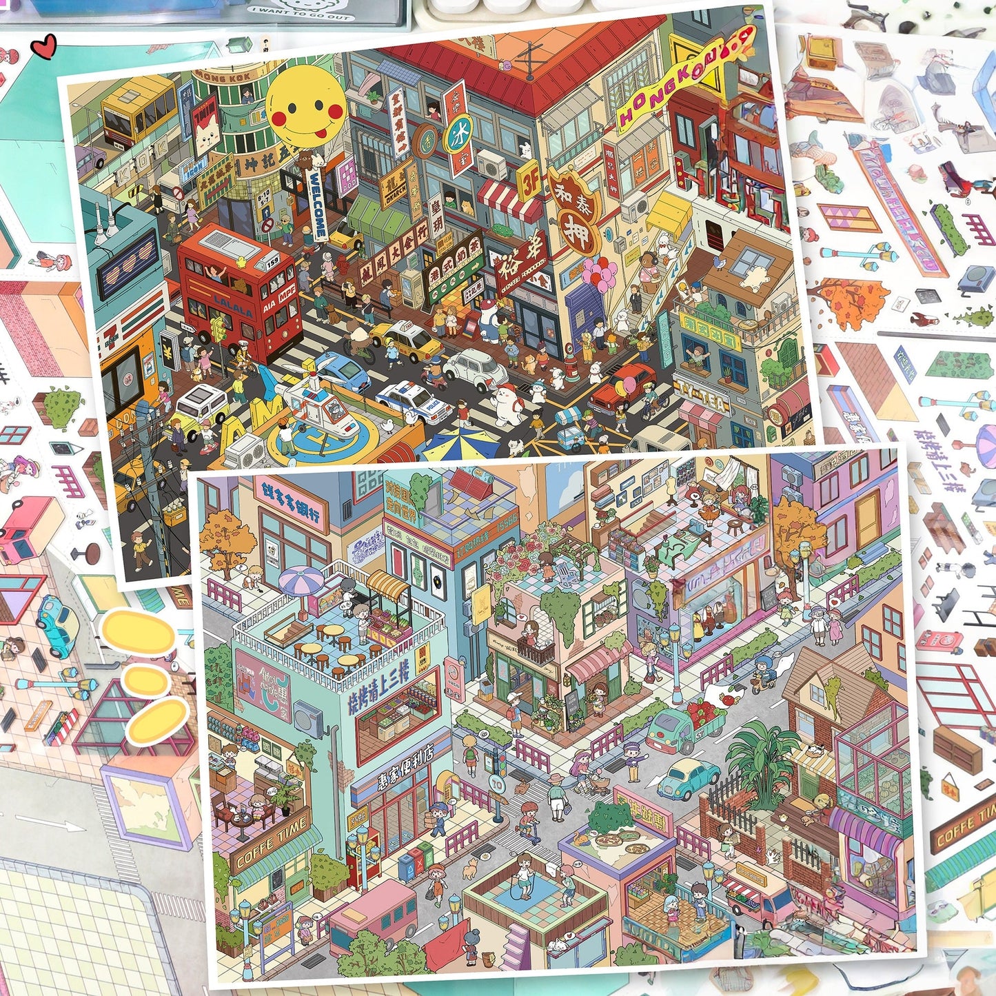 Street Scape-DIY 3D Miniature Scene Sticker