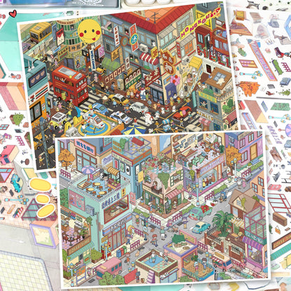 Street Scape-DIY 3D Miniature Scene Sticker