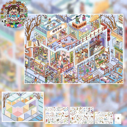 Snowy Season-DIY 3D Miniature Scene Sticker