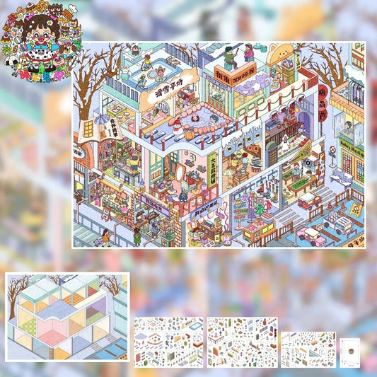 Snowy Season-DIY 3D Miniature Scene Sticker