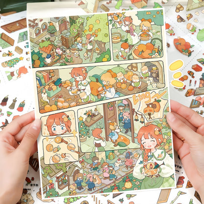 Important Day|Orange Lantern-DIY 3D Miniature Sticker Scene